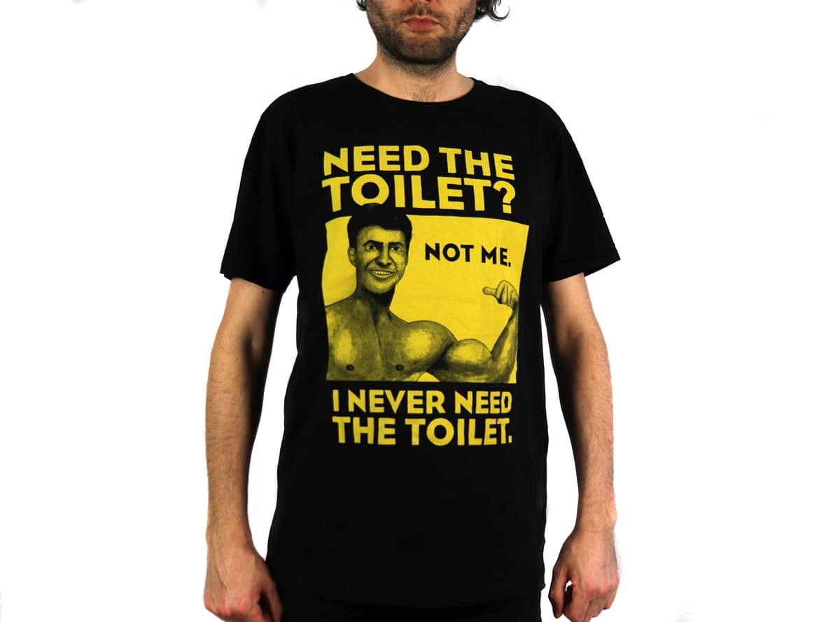 Never Need the Toilet T-shirt (Yellow/Black)