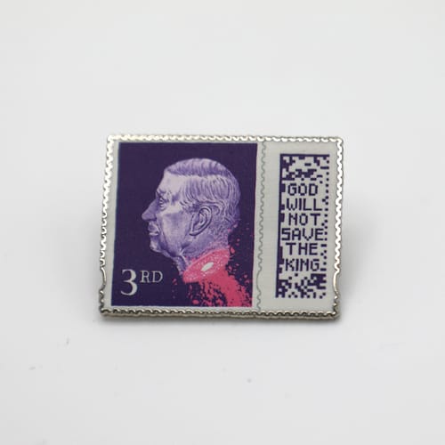 images God Will Not Save the King - Enamel Badge