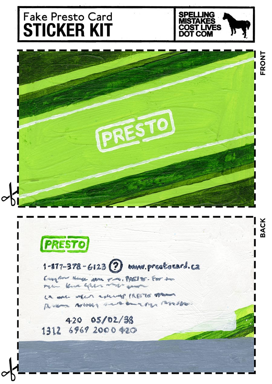 images Fake Transit Card Sticker Kit + other city transit cards